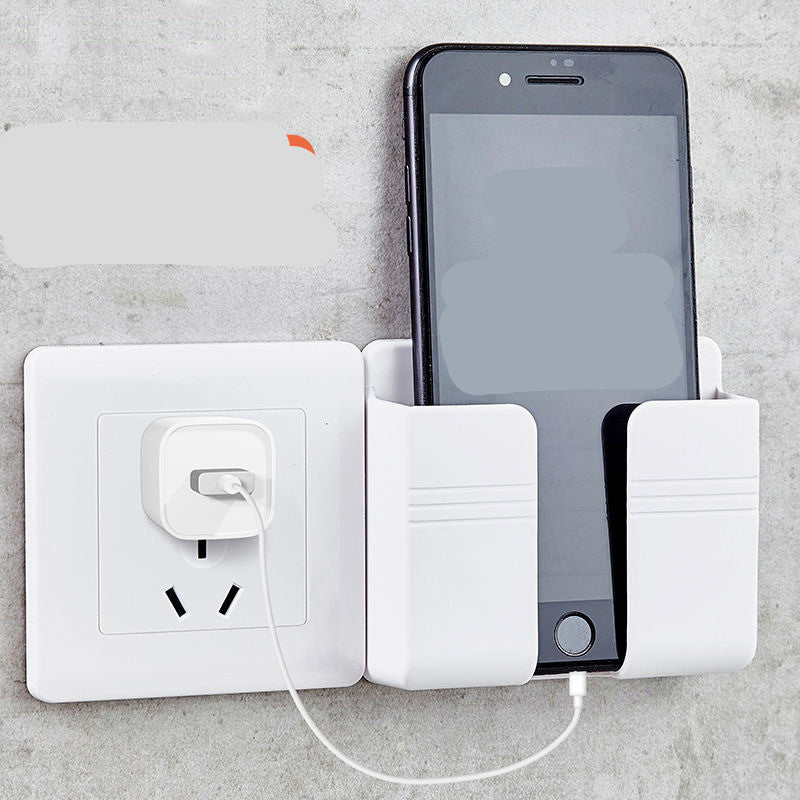 Wall Mount Phone Storage Box – Charging Holder for Cable & Phone