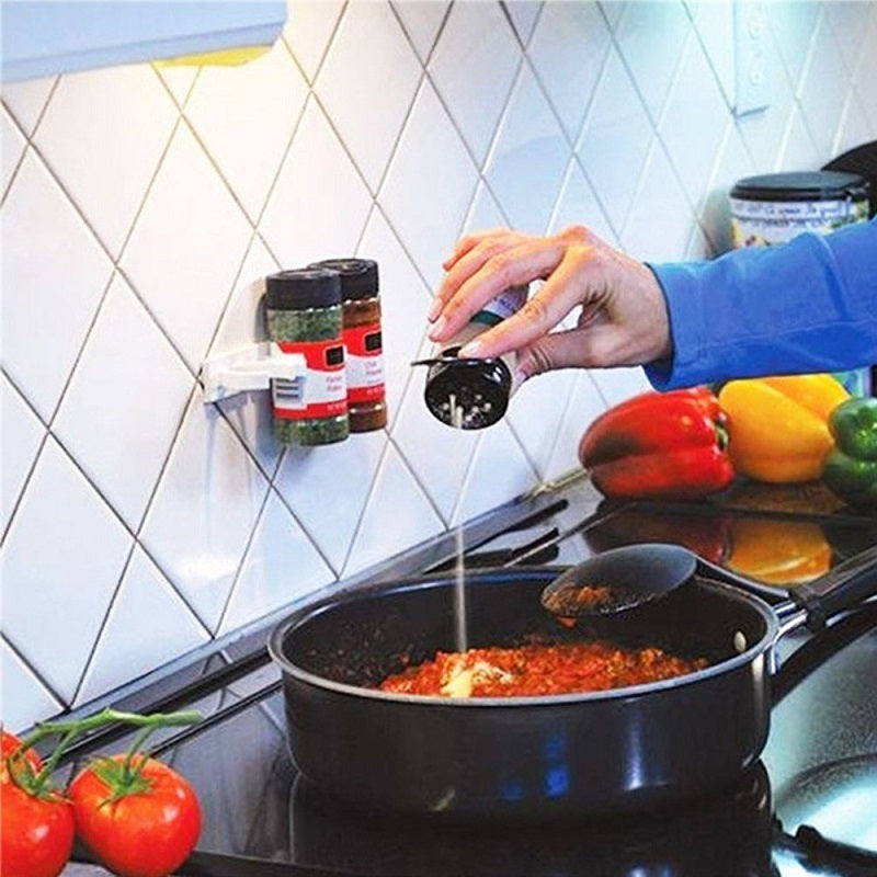 Clip-On Bottle & Spice Rack – Space-Saving Kitchen Storage for Small Spaces