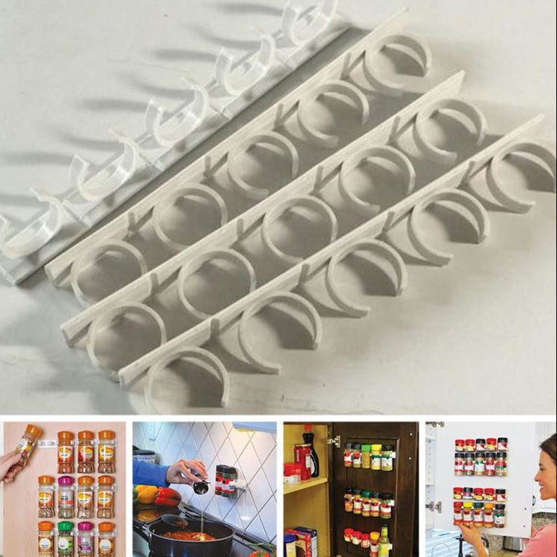 Clip-On Bottle & Spice Rack – Space-Saving Kitchen Storage for Small Spaces