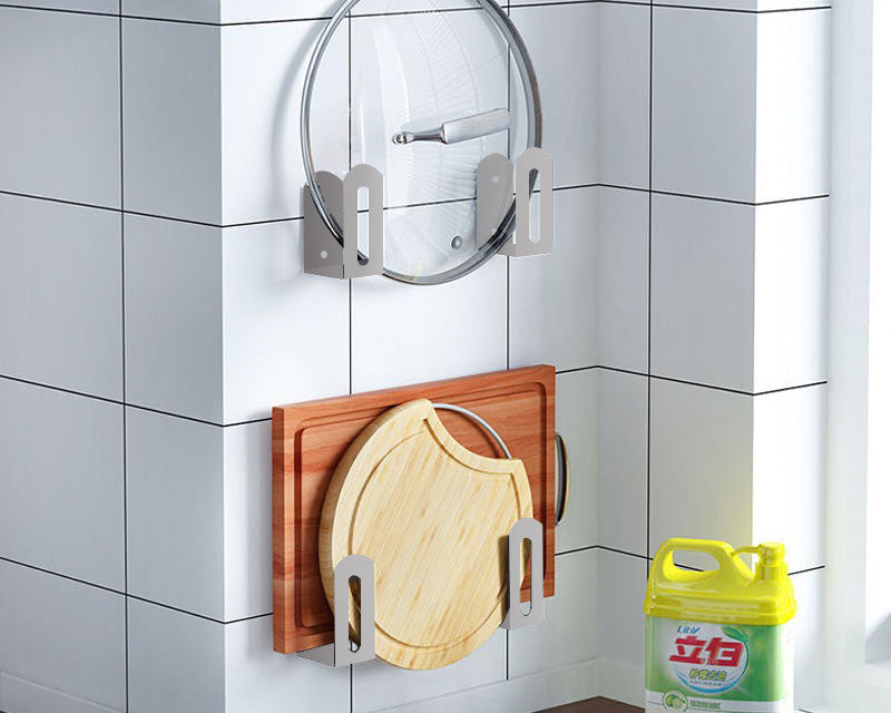 Space Saving Kitchen Rack Organizer – Pot Cover & Cutting Board Storage Holder Shelf