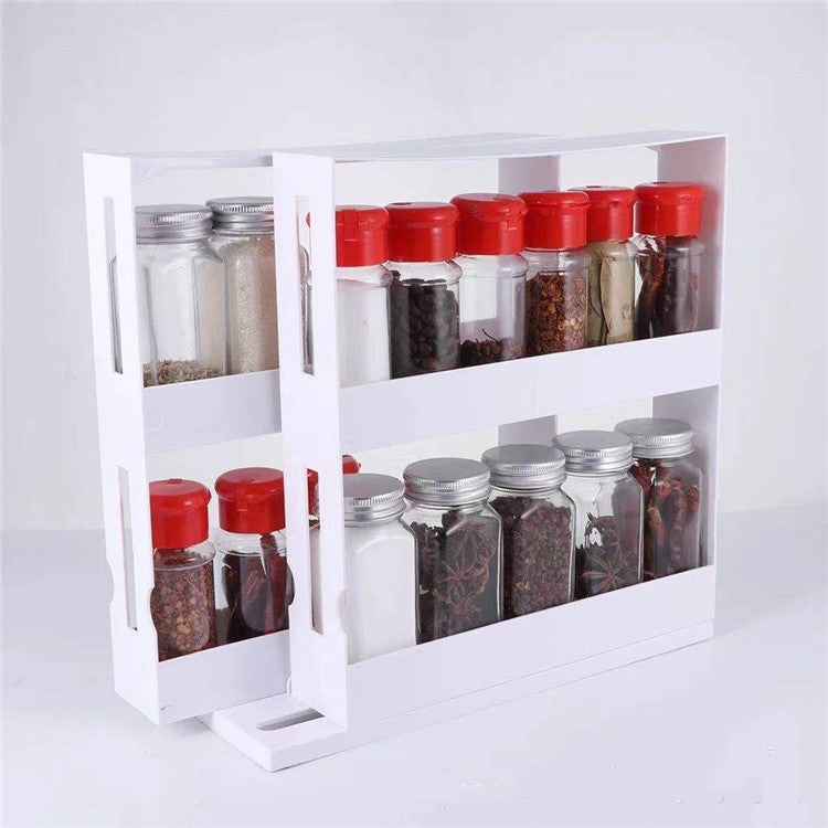 Space Saving 360° Rotating Spice Rack – Double Layer Kitchen Organizer Stand