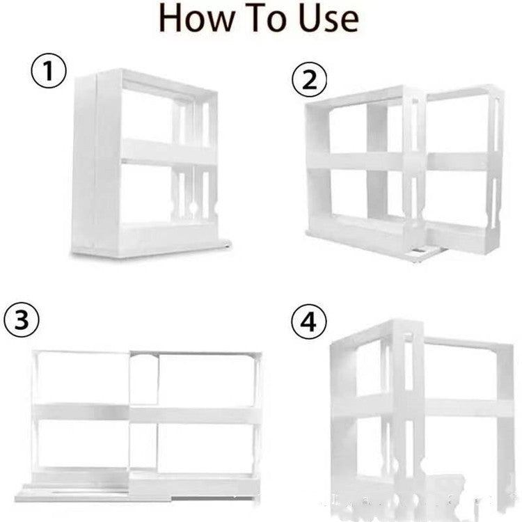 Space Saving 360° Rotating Spice Rack – Double Layer Kitchen Organizer Stand