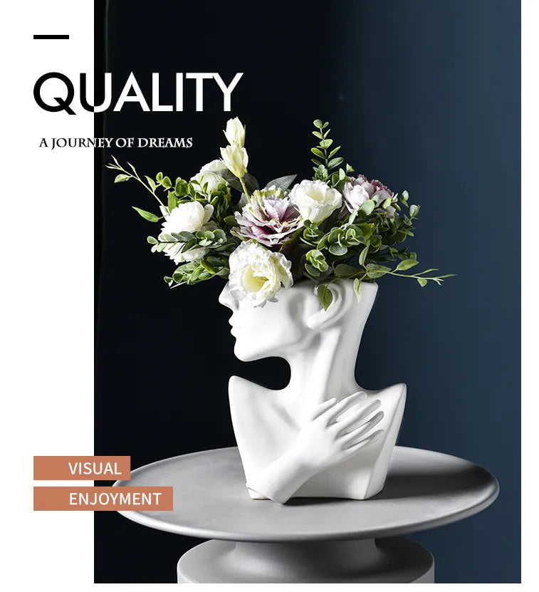 Turn Flowers into Art with Our Nordic Portrait Vase