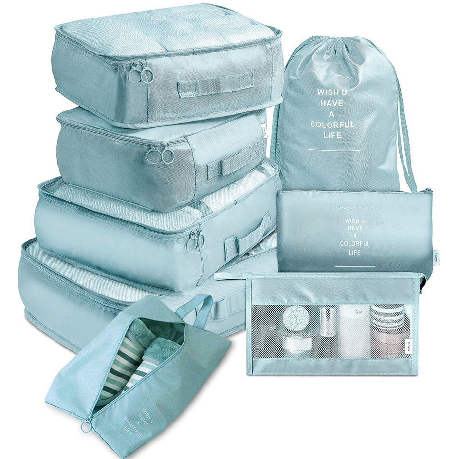 Travel Organizer Bag Set 8-Piece – Keep Clothes, Shoes & Underwear Neat