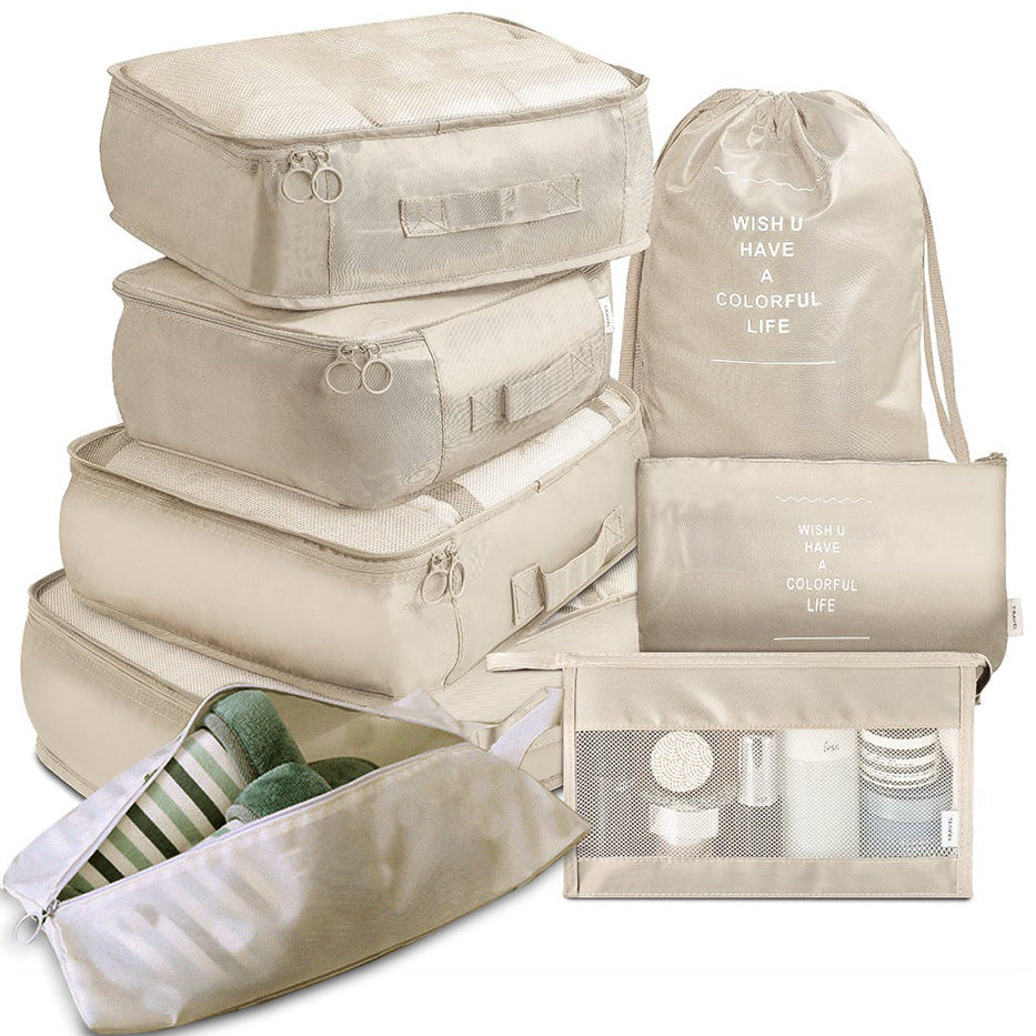 Travel Organizer Bag Set 8-Piece – Keep Clothes, Shoes & Underwear Neat