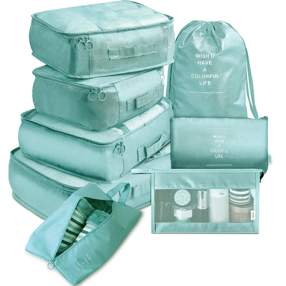 Travel Organizer Bag Set 8-Piece – Keep Clothes, Shoes & Underwear Neat