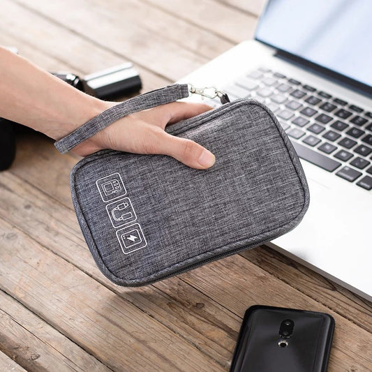 Compact Electronics Organizer Bag – Travel Cable Case for Chargers, Headsets & Accessories
