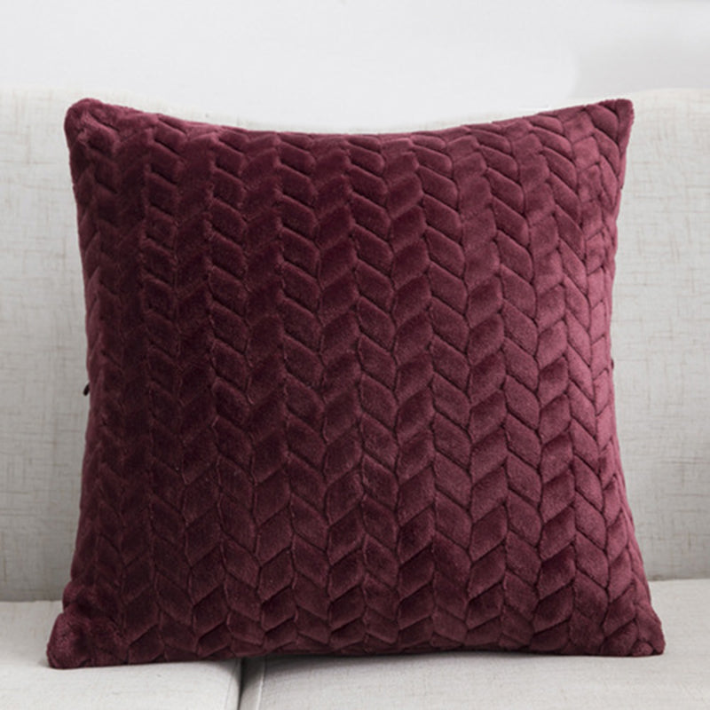 Cozy Flannel Throw Pillow Cover – Nordic Style Cushion Case for Couch & Sofa
