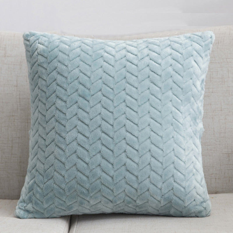 Cozy Flannel Throw Pillow Cover – Nordic Style Cushion Case for Couch & Sofa