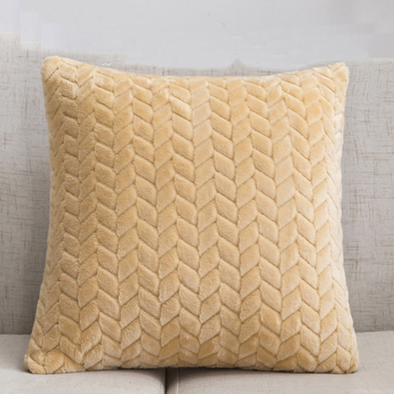 Cozy Flannel Throw Pillow Cover – Nordic Style Cushion Case for Couch & Sofa