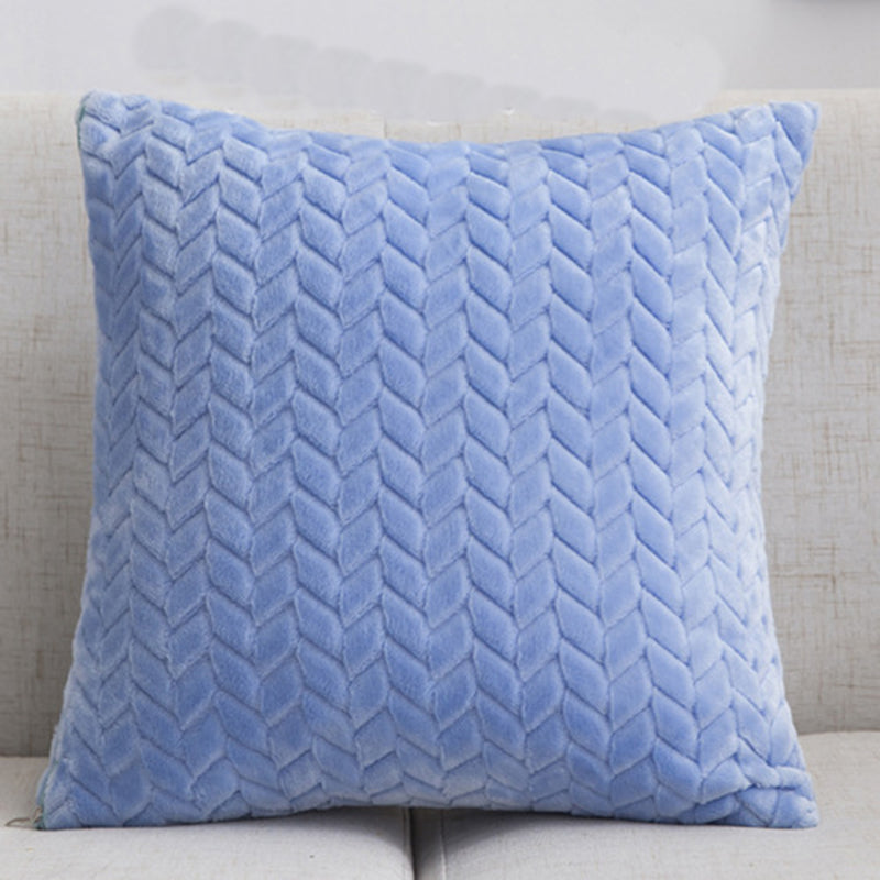 Cozy Flannel Throw Pillow Cover – Nordic Style Cushion Case for Couch & Sofa