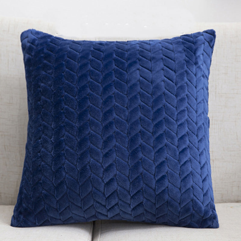 Cozy Flannel Throw Pillow Cover – Nordic Style Cushion Case for Couch & Sofa