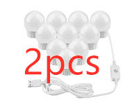 Dimmable USB LED Mirror Light Bulb – Touch Control Makeup Vanity Lamp