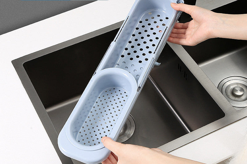 Expandable Sink Storage Basket – Adjustable Kitchen Organizer for Sponge & Soap