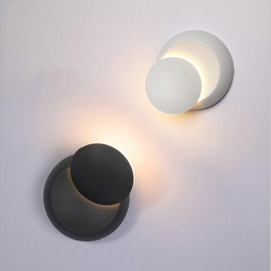 Rotating LED Wall Lamp – Lunar Eclipse Light for Bedroom, & Living Room