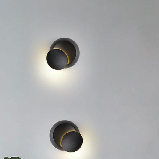Rotating LED Wall Lamp – Lunar Eclipse Light for Bedroom, & Living Room