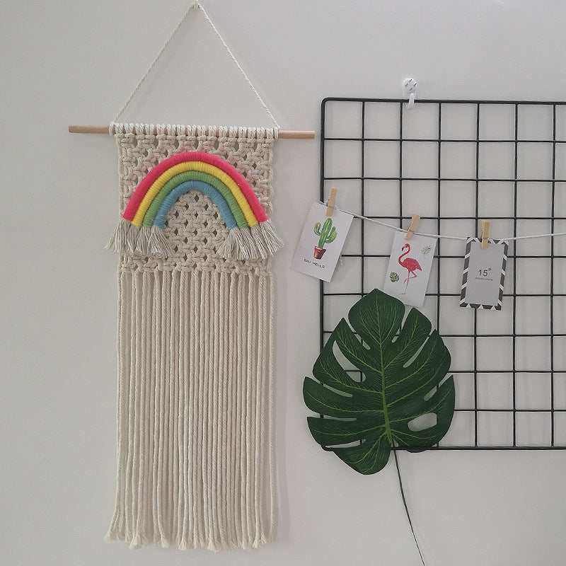 Handmade Macrame Rainbow – Nordic-Inspired Wall Decoration