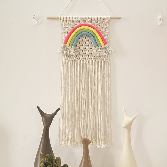 Handmade Macrame Rainbow – Nordic-Inspired Wall Decoration