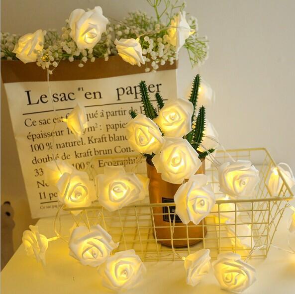 Rose Fairy Lights LED – Romantic String Lights for Bedroom, Wedding & Home Decor