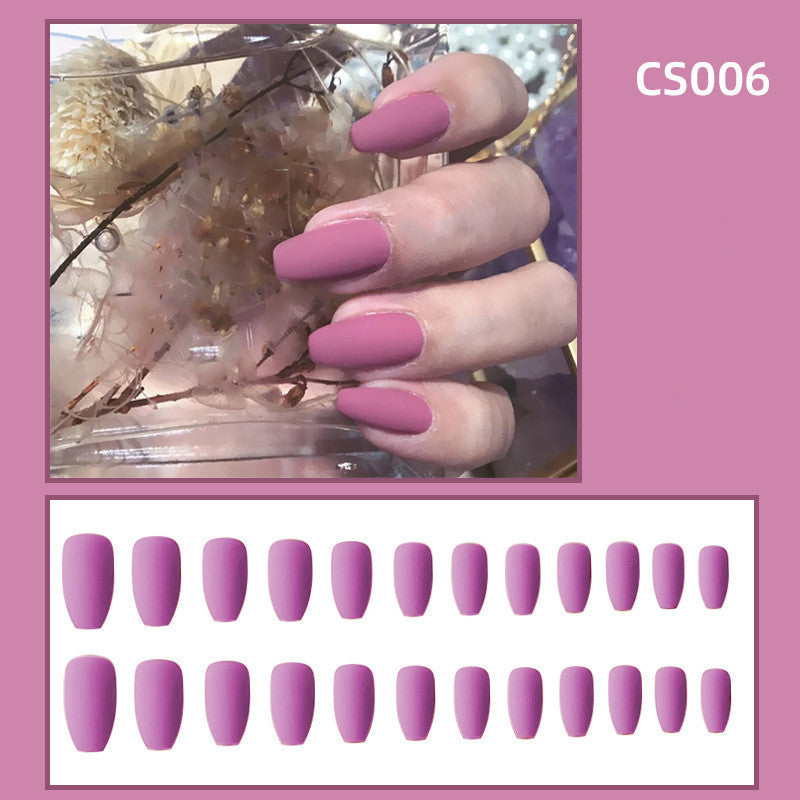 Salon Look Press On Nails – Frosted Waterproof Ballet Fake Nails Set