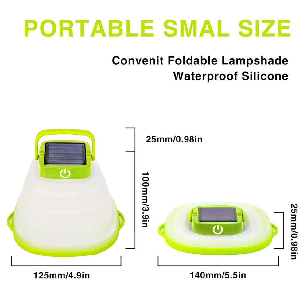 Solar Camping Lantern Collapsible LED Light – Outdoor Tent Lamp