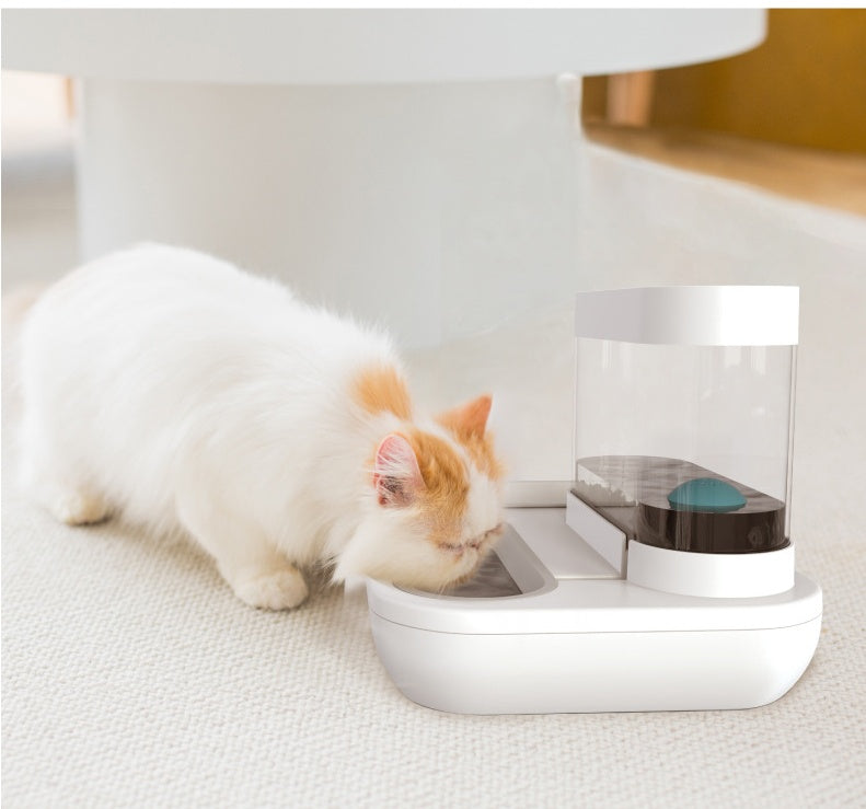 Easy Fill Pet Feeder & Waterer – 1.5L Automatic Cat Dog Bowl Set