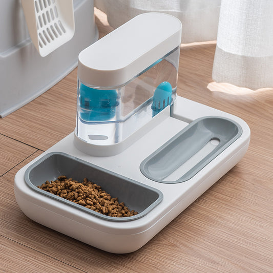 Easy Fill Pet Feeder & Waterer – 1.5L Automatic Cat Dog Bowl Set