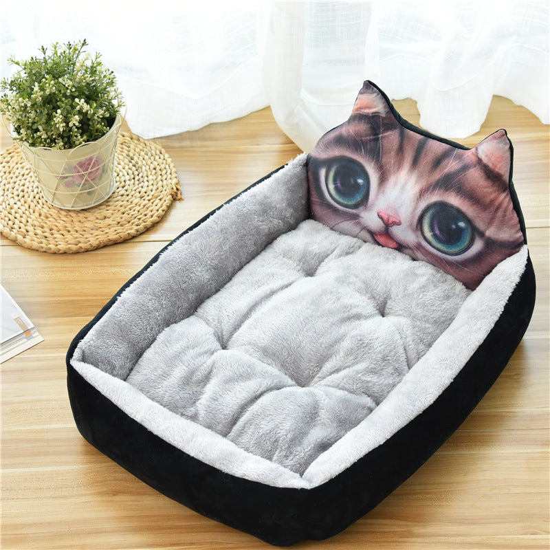 Soft Fleece Pet Nest – Large Dog & Cat Bed, Cozy Warm House for Pets