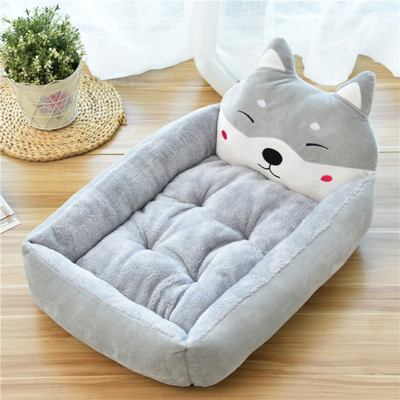 Soft Fleece Pet Nest – Large Dog & Cat Bed, Cozy Warm House for Pets