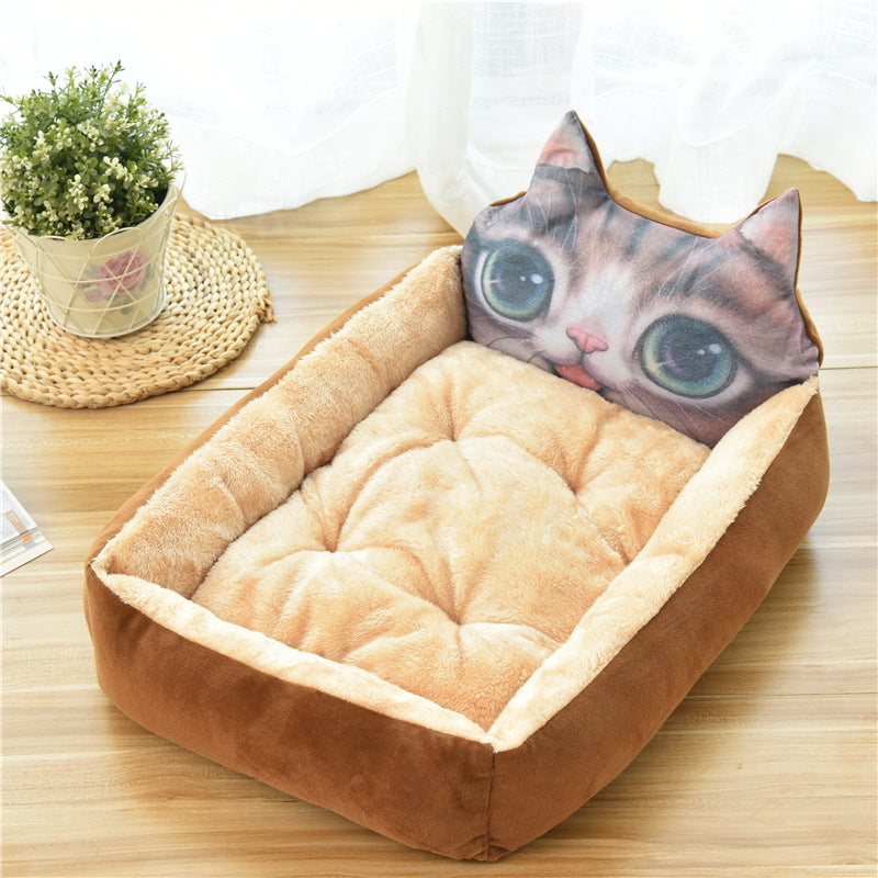 Soft Fleece Pet Nest – Large Dog & Cat Bed, Cozy Warm House for Pets