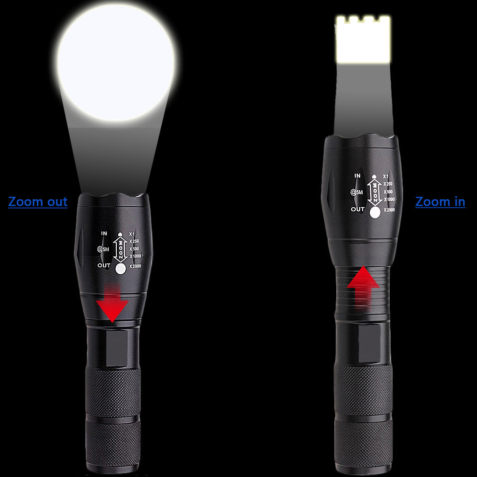 Ultra Bright Tactical Flashlight – Rechargeable LED Torch for Emergency, Hiking & Self Defense