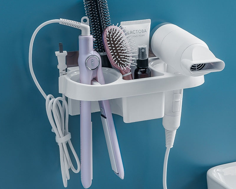 Hands-Free Blow Dryer Holder Stand – Bathroom Organizer Shelf