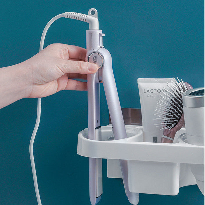 Hands-Free Blow Dryer Holder Stand – Bathroom Organizer Shelf