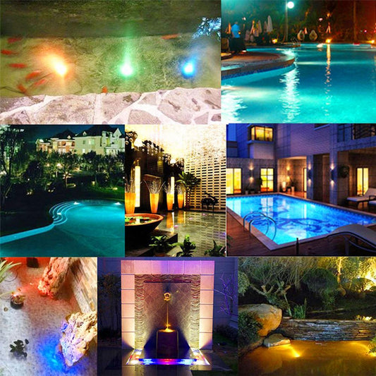 RGB LED Submersible Pool Light – 13 LED Waterproof Underwater Garden Lamp