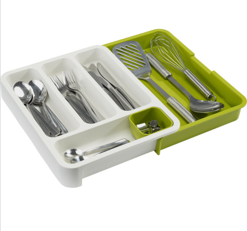 Smart Kitchen Drawer Organizer Retractable – Adjustable Utensil & Cutlery Storage Solution