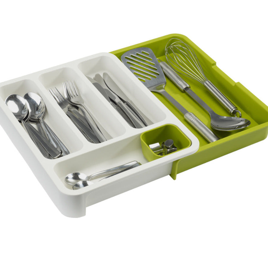 Smart Kitchen Drawer Organizer Retractable – Adjustable Utensil & Cutlery Storage Solution