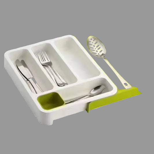 Smart Kitchen Drawer Organizer Retractable – Adjustable Utensil & Cutlery Storage Solution