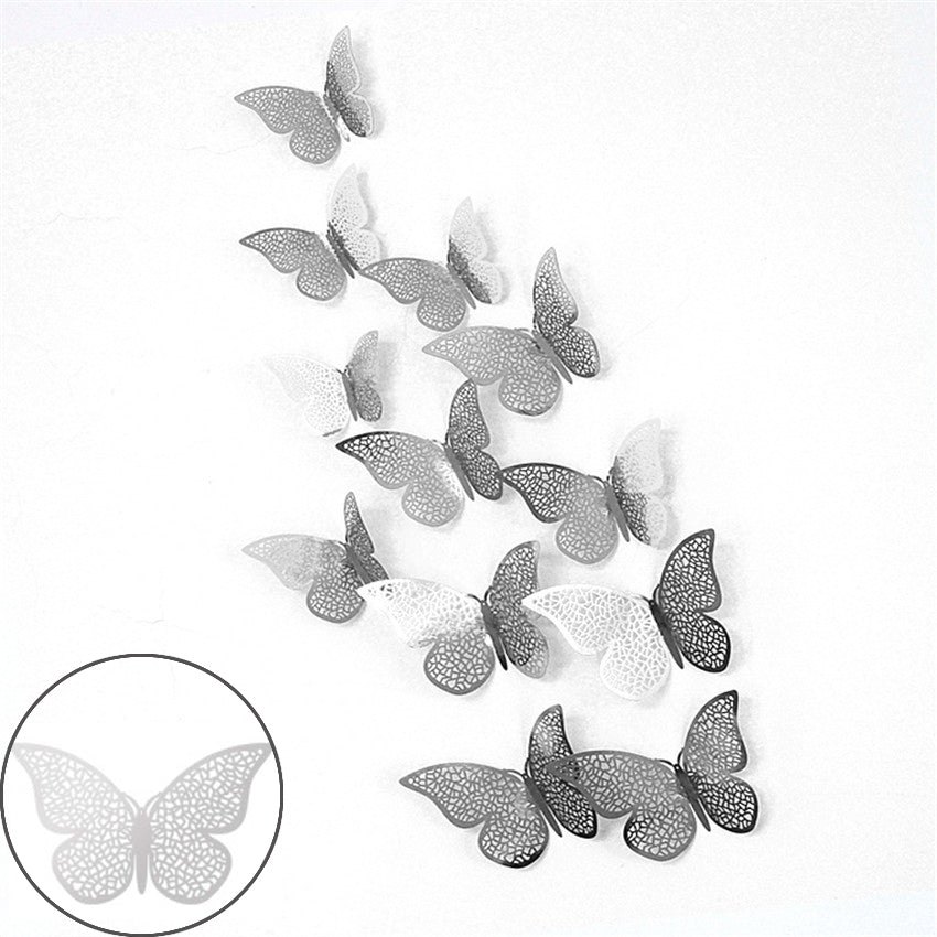 Butterfly Wall Decals – 3D Mirror Stickers for Home Decor