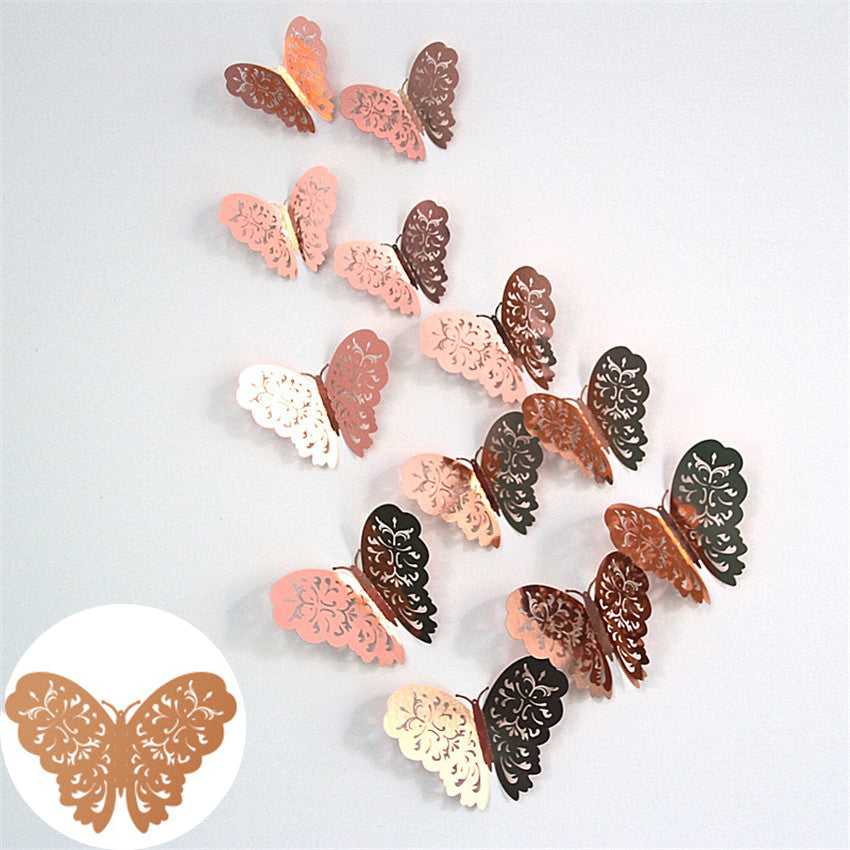 Butterfly Wall Decals – 3D Mirror Stickers for Home Decor
