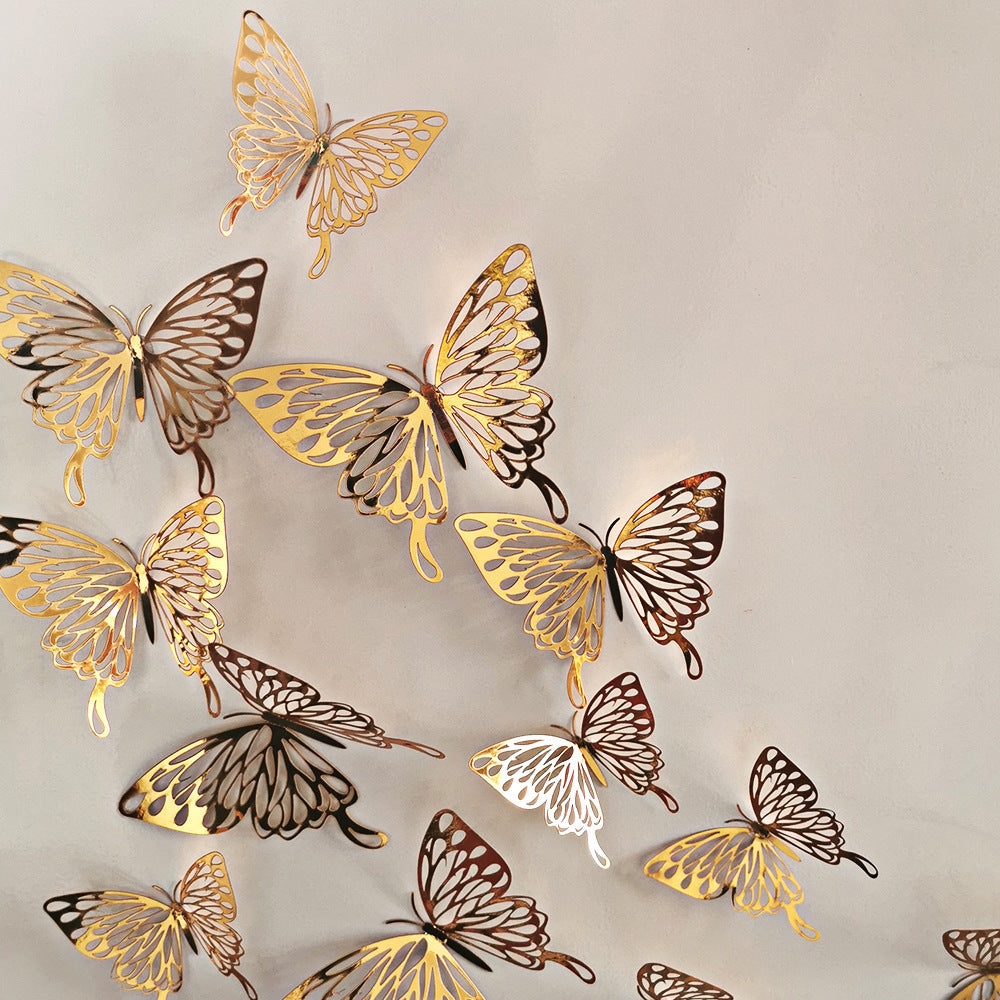 Butterfly Wall Decals – 3D Mirror Stickers for Home Decor