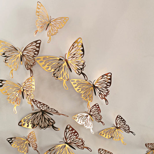 Butterfly Wall Decals – 3D Mirror Stickers for Home Decor