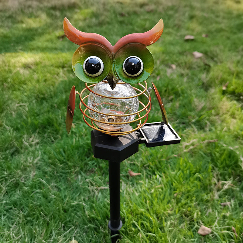 Solar Owl Garden Lamp – Outdoor LED Lawn Light for Yard Décor