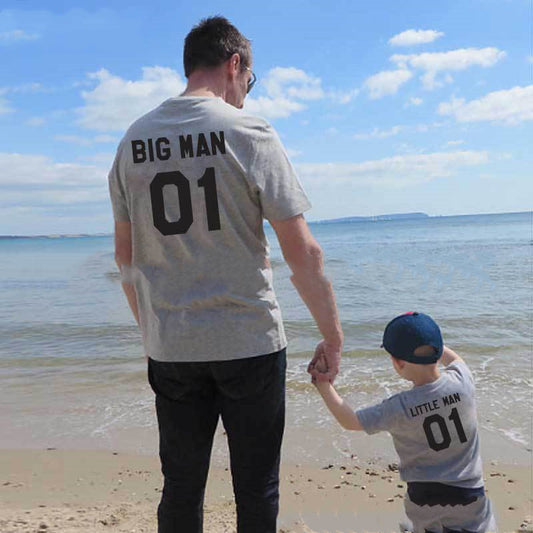 Father Son Matching Outfits – Daddy and Me Big Little Man T-Shirt Summer Set