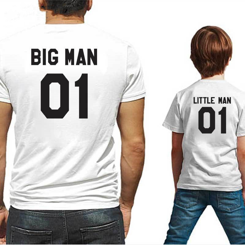 Father Son Matching Outfits – Daddy and Me Big Little Man T-Shirt Summer Set