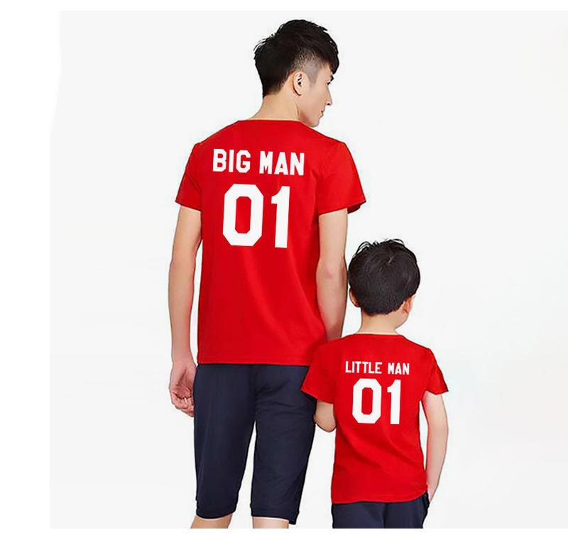 Father Son Matching Outfits – Daddy and Me Big Little Man T-Shirt Summer Set