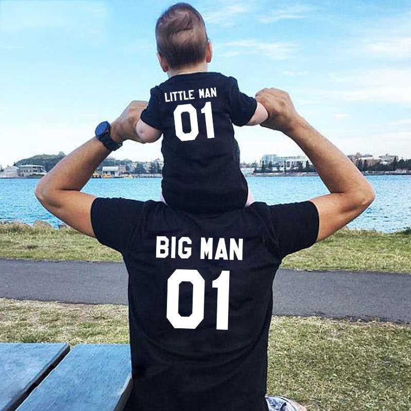 Father Son Matching Outfits – Daddy and Me Big Little Man T-Shirt Summer Set