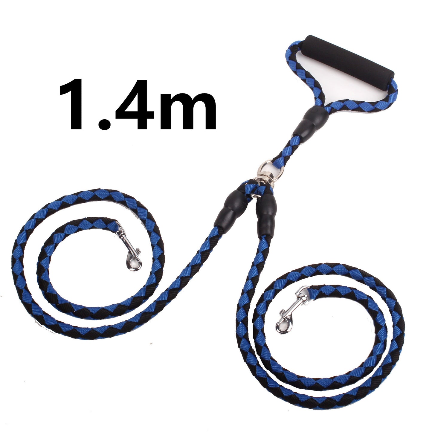 One to Two Dog Leash Double-Ended Rope – Hands-Free Adjustable Walking & Training Collar Lead