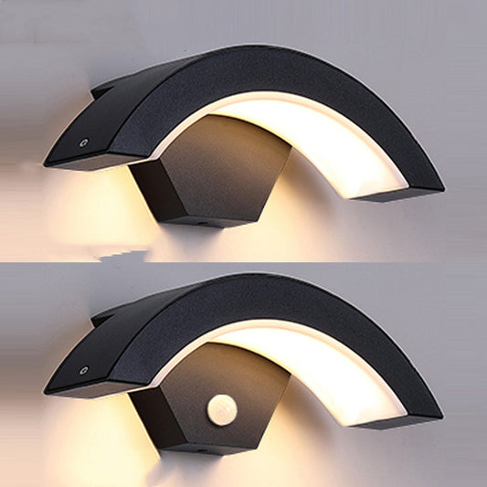 Smart LED Wall Light Curved Moon Design – Motion Sensor Night Light