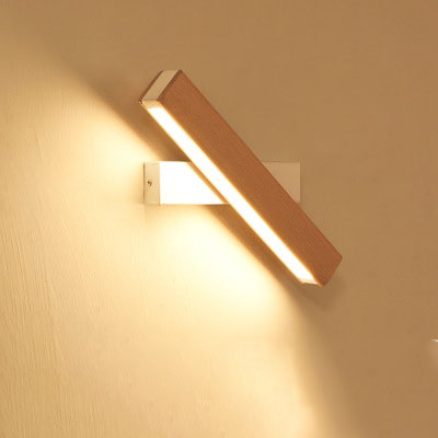 Wood LED Wall Mounted Lamp Modern Sconce – Adjustable Lighting for Living Room Hallway Bedroom Decor