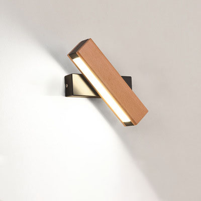 Wood LED Wall Mounted Lamp Modern Sconce – Adjustable Lighting for Living Room Hallway Bedroom Decor